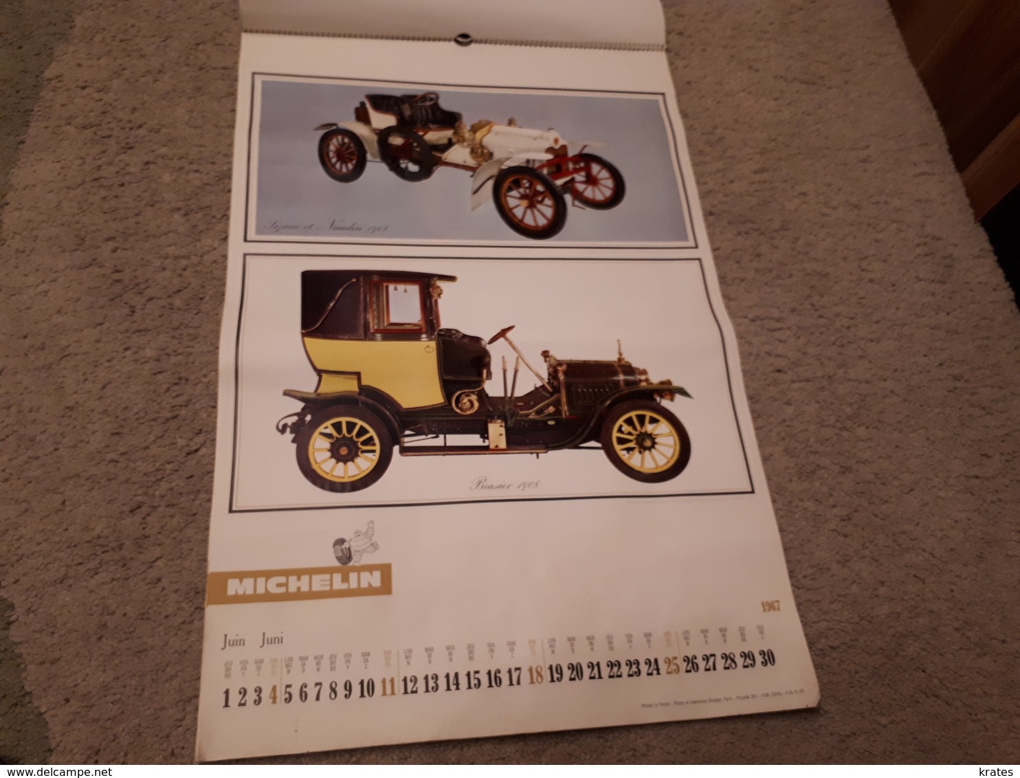 Old Calendars - MICHELIN 1967, 63 x 41 cm