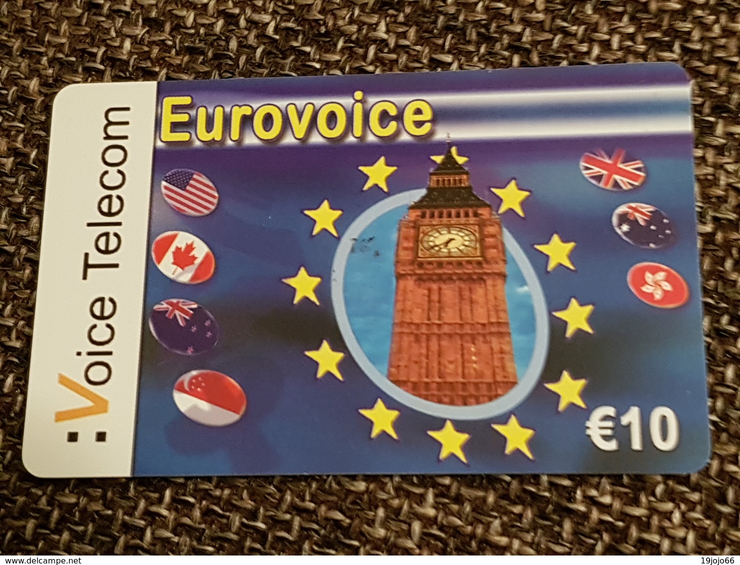 Euro Voice Telecom  10 Euro - Big Ben Church   -   Used Condition - [2] Prepaid