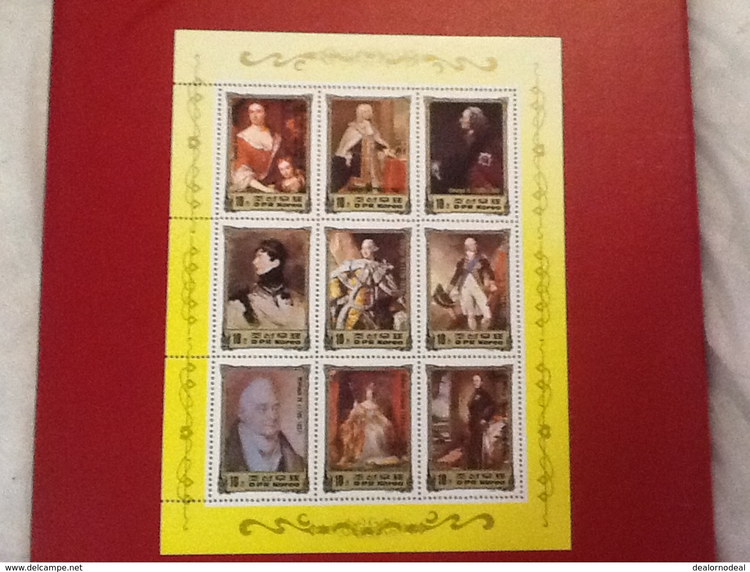 Stamp Sheet 1984 Royalty British - 3 - Corée Du Nord