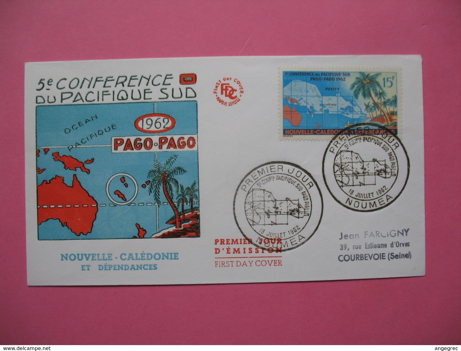 FDC   Nouvelle-Calédonie     1962     N°  305 - FDC
