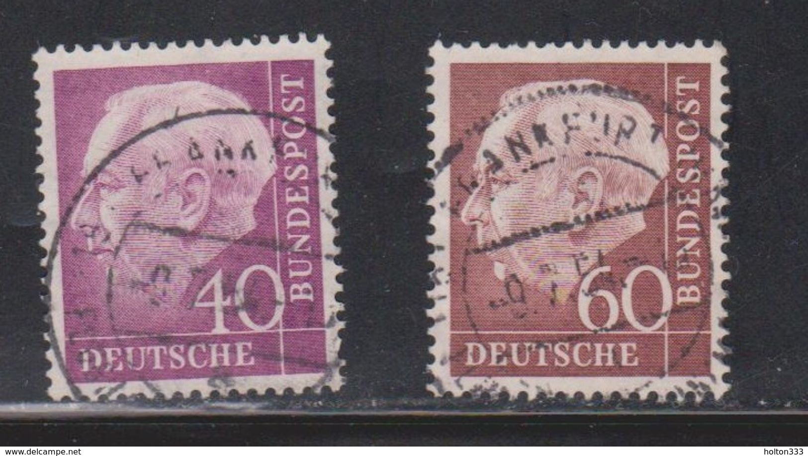 GERMANY Scott # 713, 715 Used - President Theodore Heuss - Used Stamps