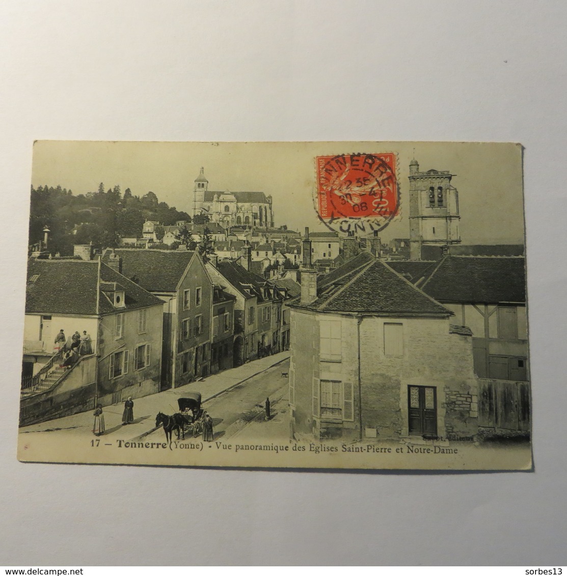 89 - TONNERRE - Vue Des églises St Pierre Et Notre Dame En 1908 - Tonnerre