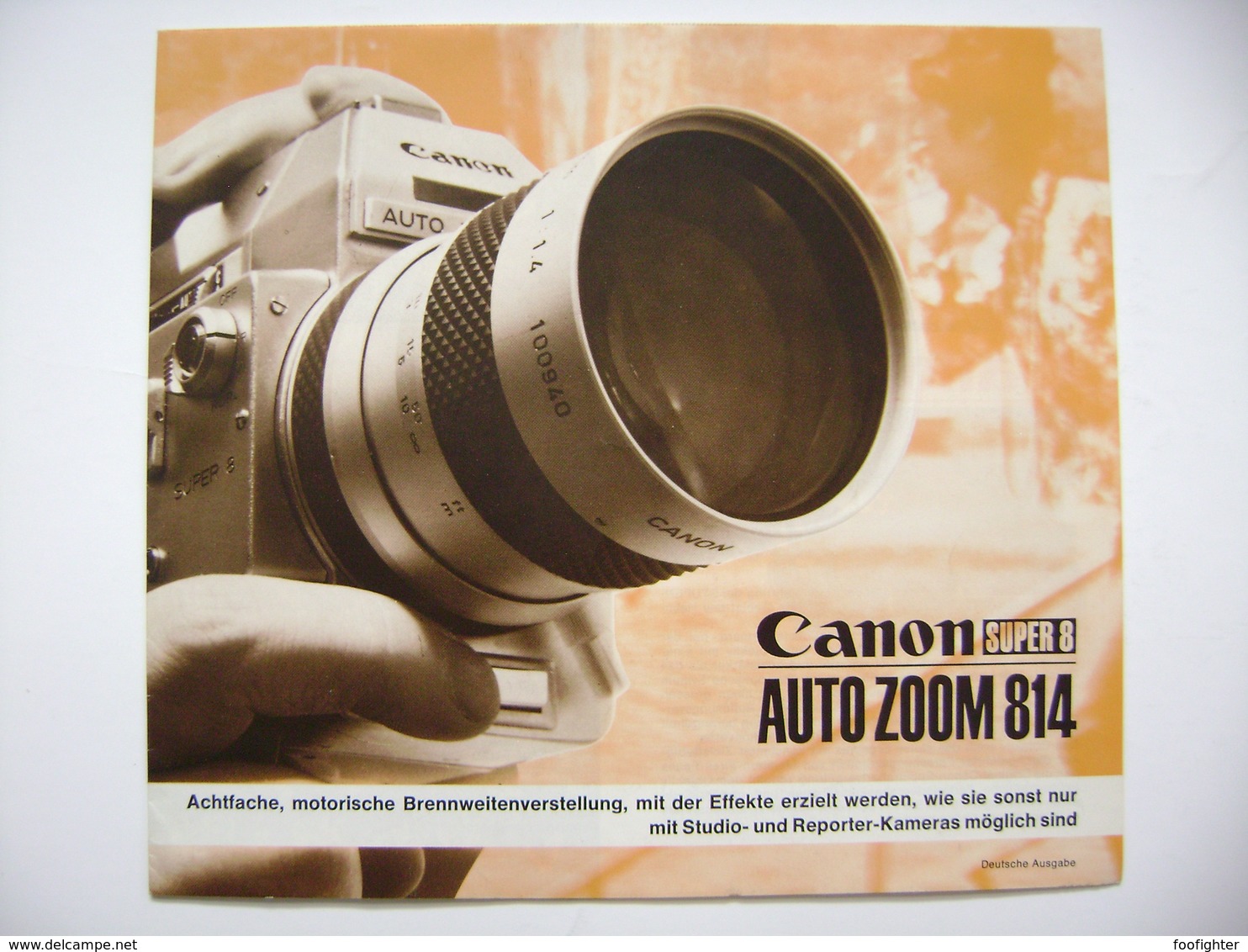 CANON Super 8 Auto Zoom 814 - Kamera Camera - Japan, Technische Daten, Werbung, Brochure 8 Seiten - Fotoapparate