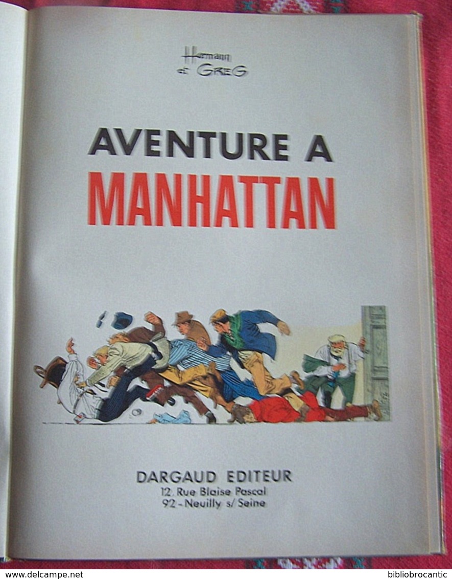 ALBUM - BERNARD PRINCE-  "AVENTURE A MANHATTAN ParHERMANN Et-GREG" E.O. 1971 - Non Classés