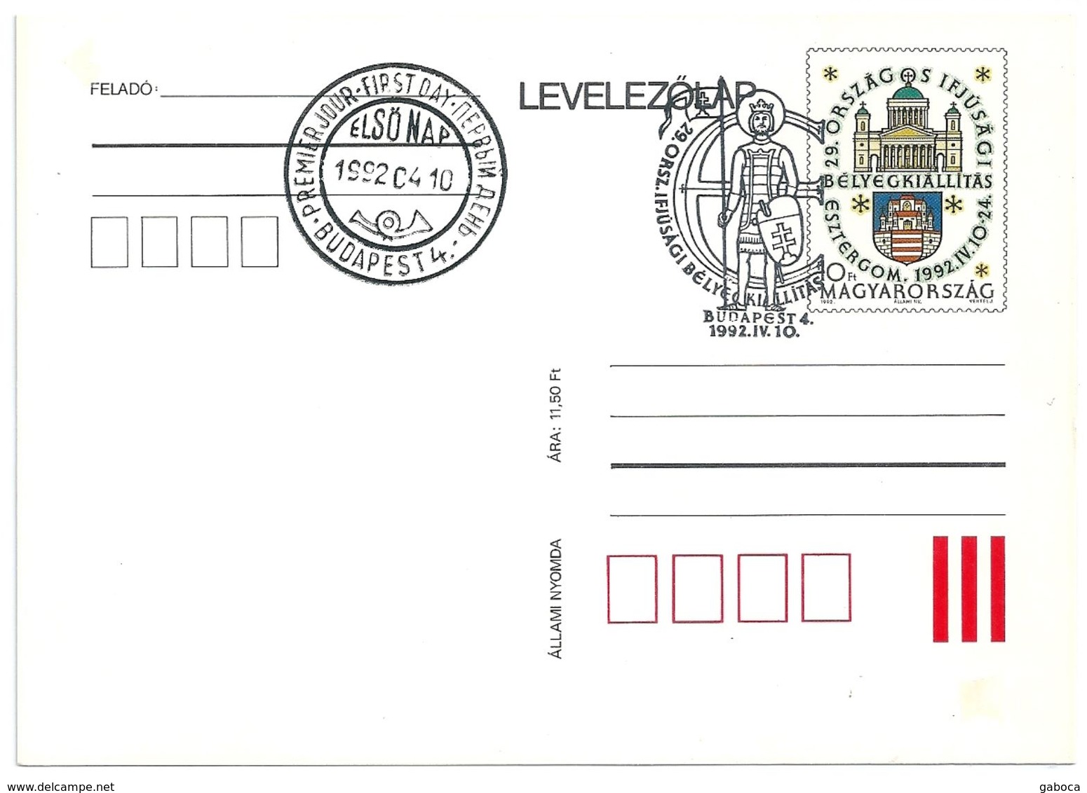 9225 Hungary FDC With SPM Postcard History Military Royalty King Coat-of-Arms - Royalties, Royals