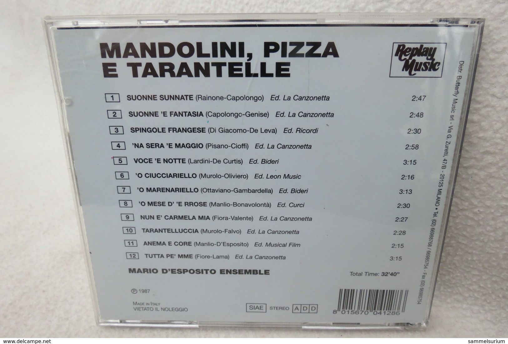 CD "Mandolini Pizza E Tarantella" Mario D'Esposito Ensemble - Sonstige & Ohne Zuordnung
