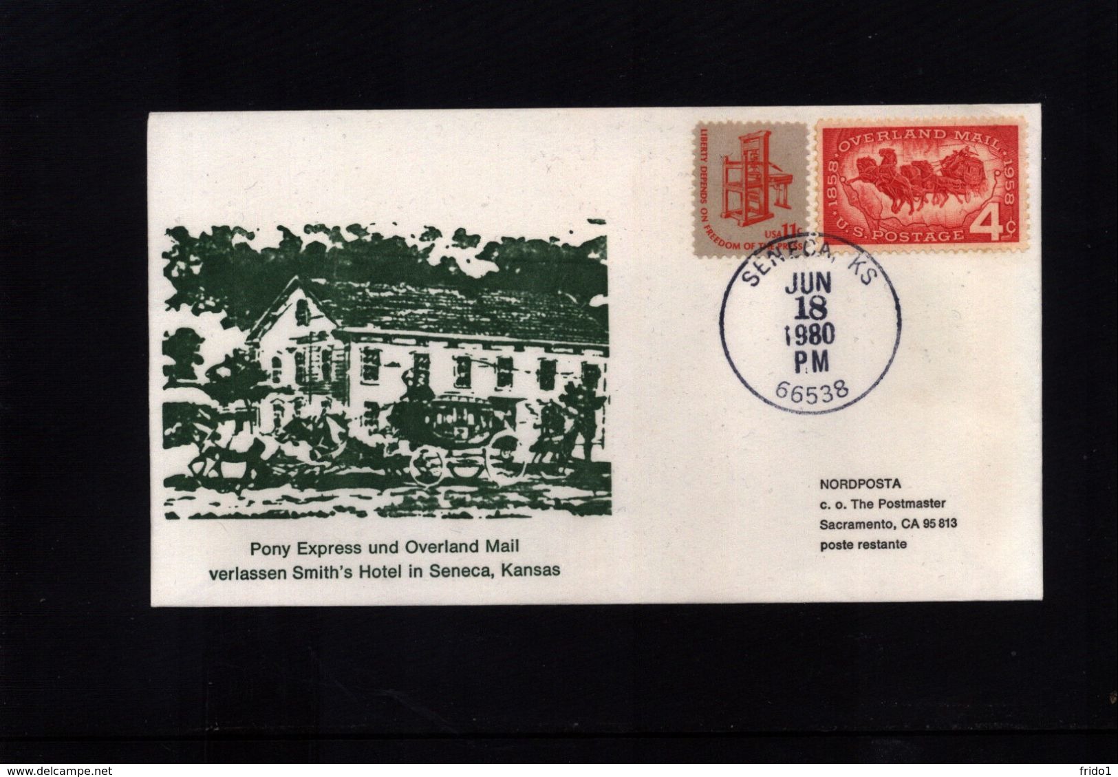 USA 1980 Pony Express And Overland Mail - Post