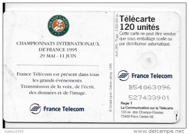Carte Téléphonique Roland Garros 1995 - 1995