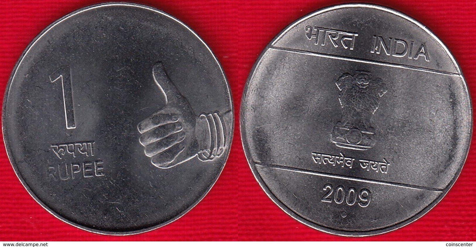 India 1 Rupee 2009 Km#331 UNC - India