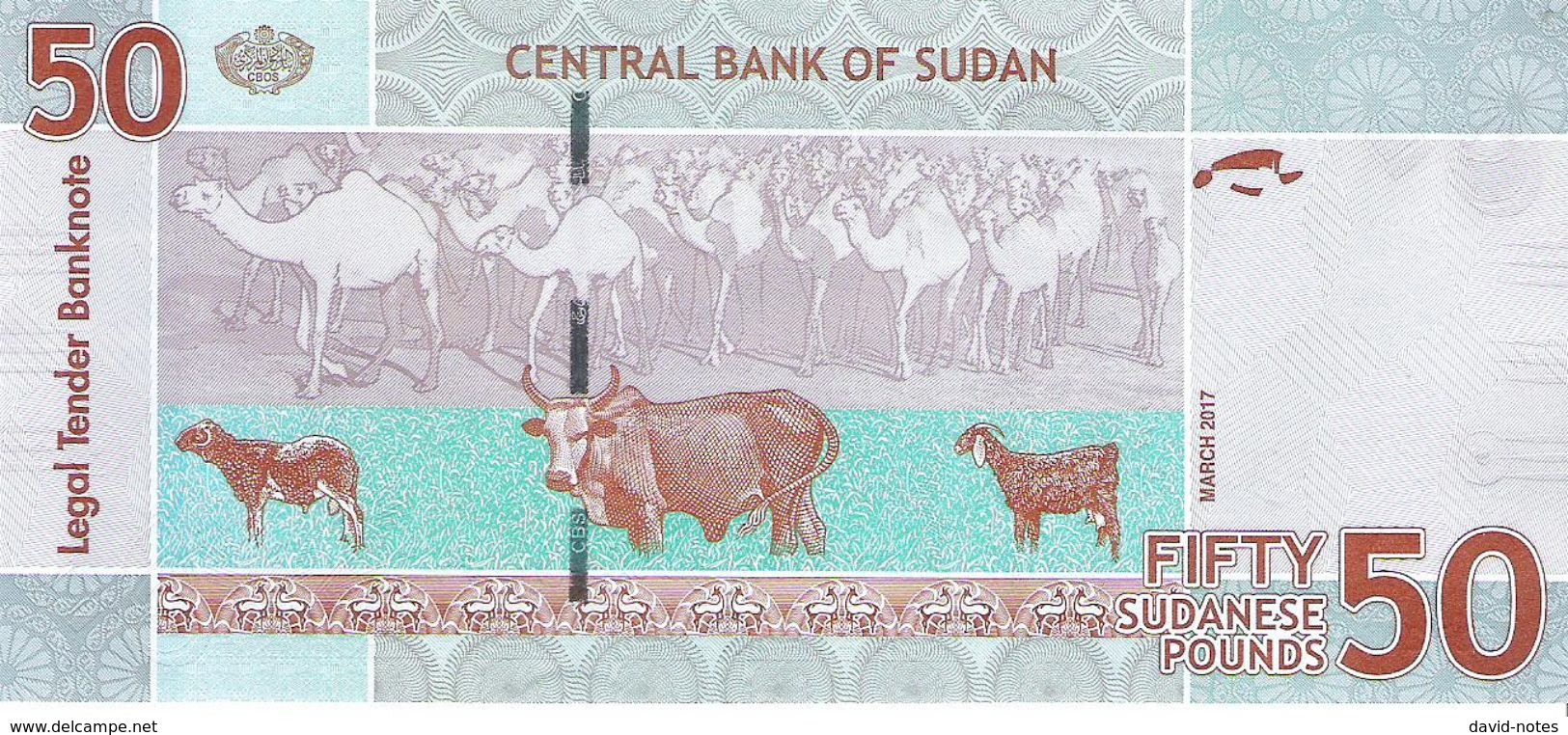 Sudan - Pick 75 - 50 Pounds 2017 - Unc - Sudan