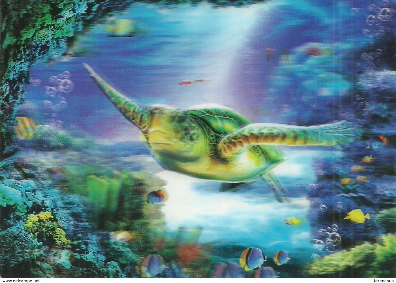 TURTLE * TORTOISE * FISH * SEAHORSE * CORAL * DIMENSION * THREE DIMENSIONAL * 3D * Wild Republic 19758 * Denmark - Tartarughe