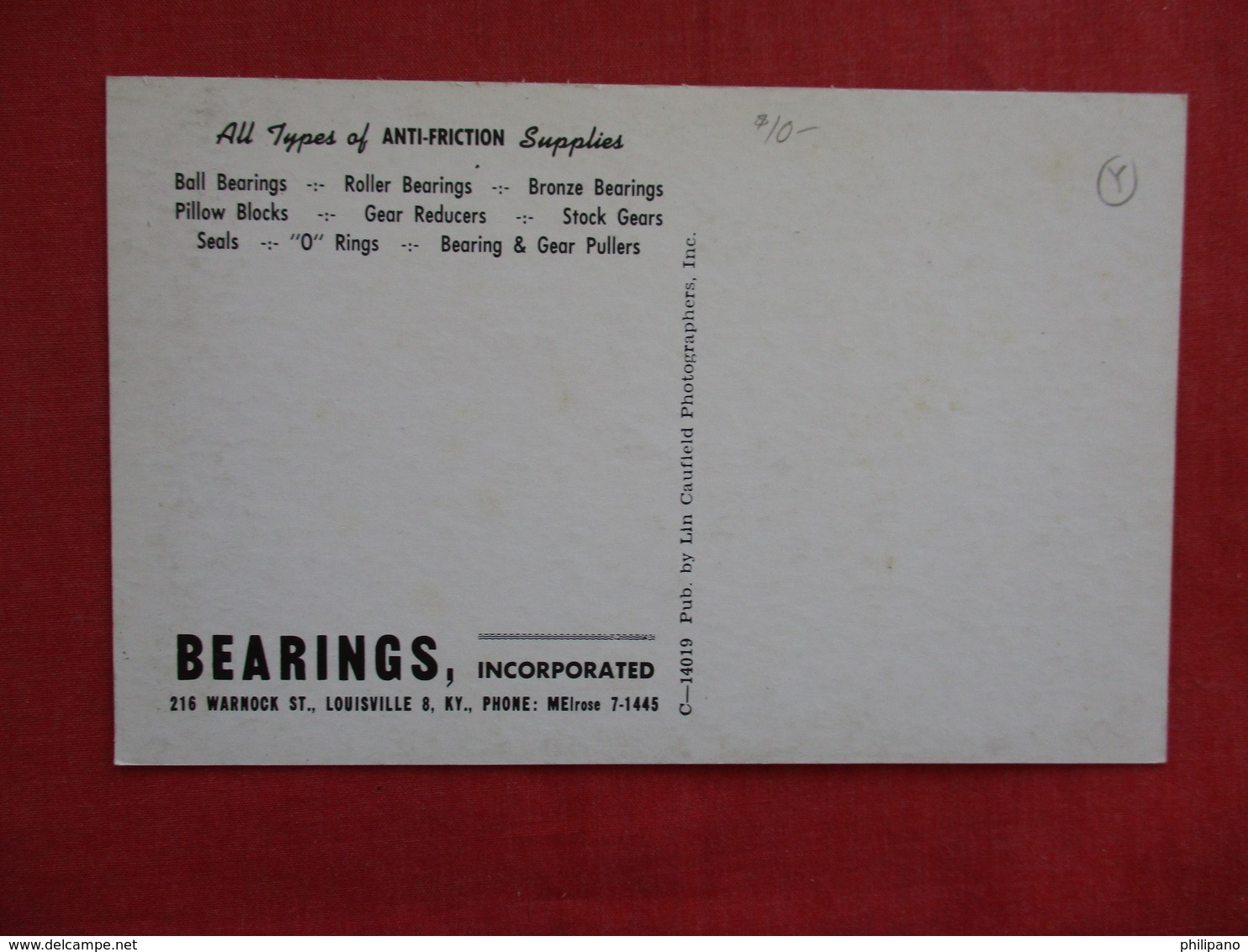 Bearings Incorporated     Kentucky > Louisville   Ref 2868 - Louisville