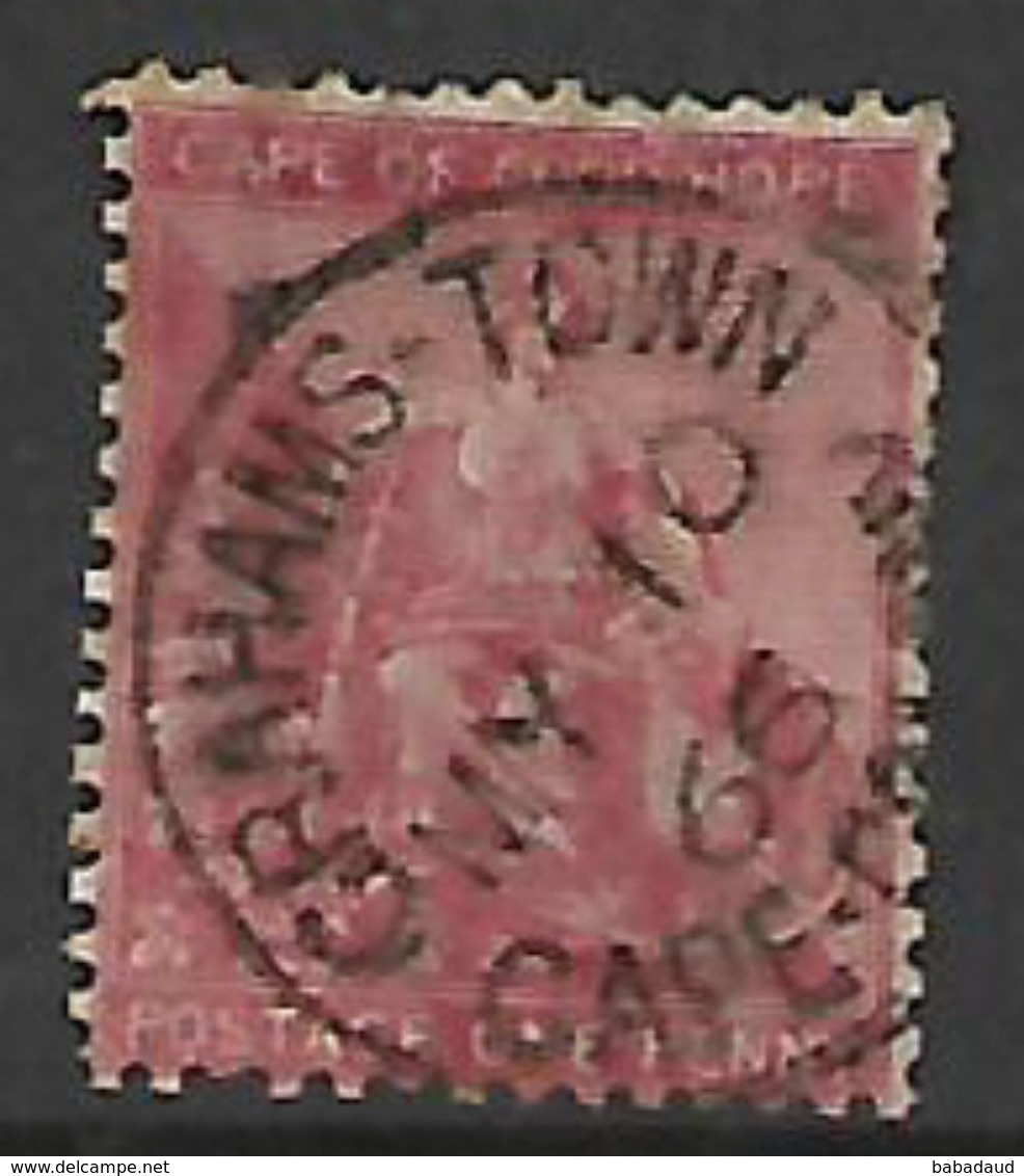 South Africa Cape Of Good Hope, 1865, 1d Carmine-red, Used GRAHAM'S-TOWN MY 10 66 C.d.s. - Cape Of Good Hope (1853-1904)