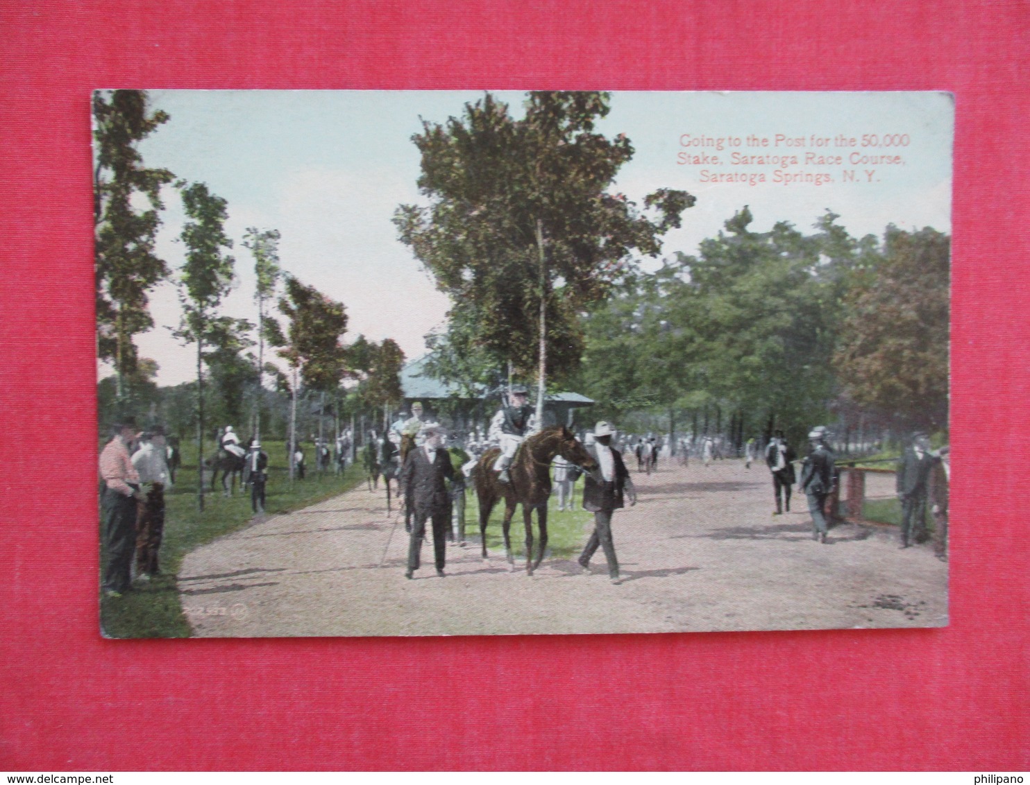 Horse Racing Going To Post For The $50,00 Stake Race Saratoga Springs NY    Ref 2868 - Other & Unclassified