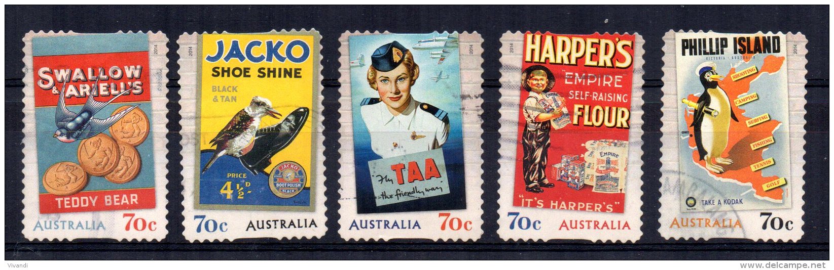 Australia - 2014 - Nostalgic Advertisements(Self Adhesive) - Used - Oblitérés