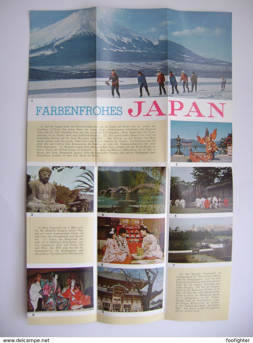 Farbenfrohes JAPAN - Das Ideale Ferienland - Klapp Faltblatt, 12 Seiten, Fotos - Asia & Vicino Oriente