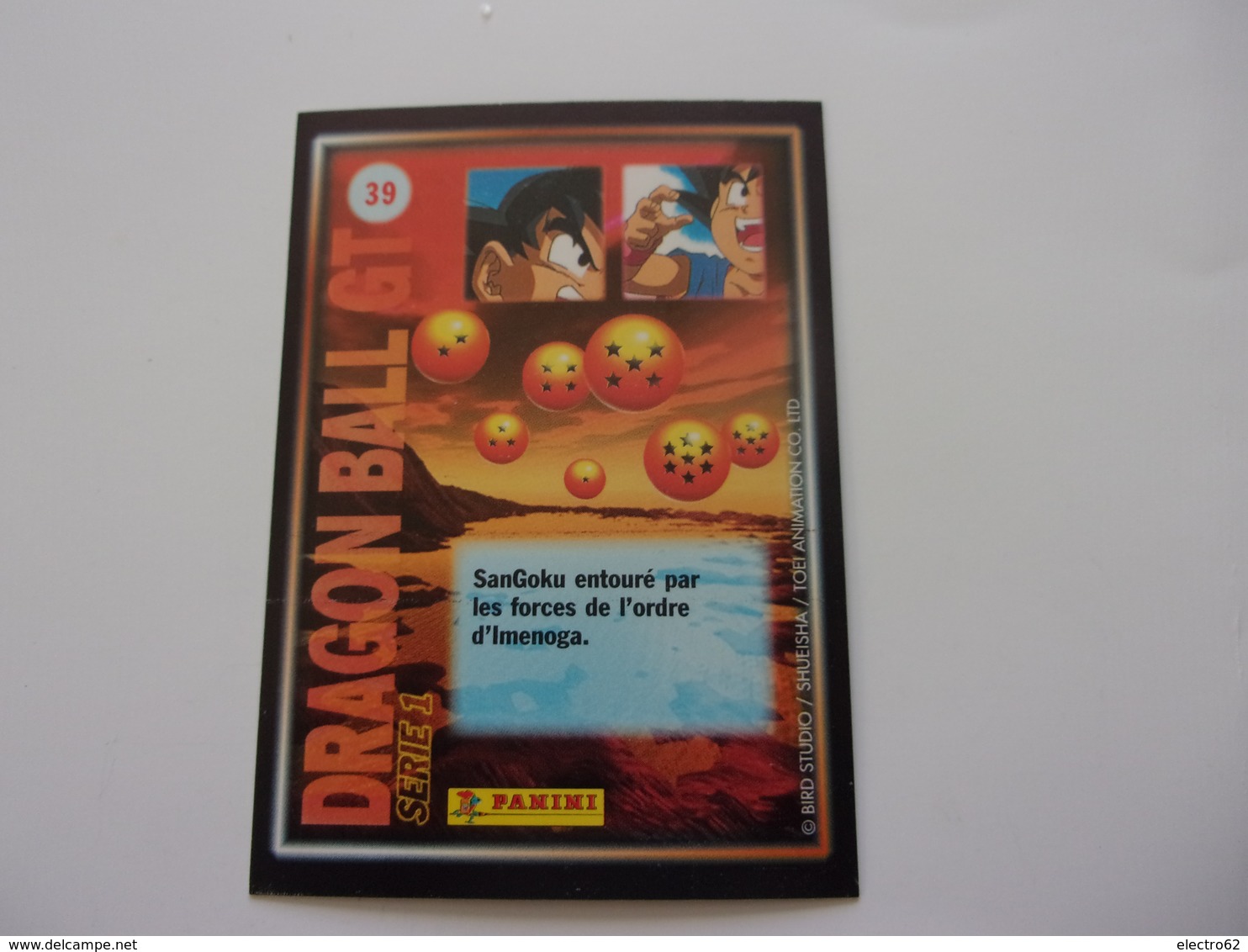 PANINI Trading Cards Dragonball GT N°39 SanGoku Goku Force De L'ordre D'Imenoga - Dragonball Z