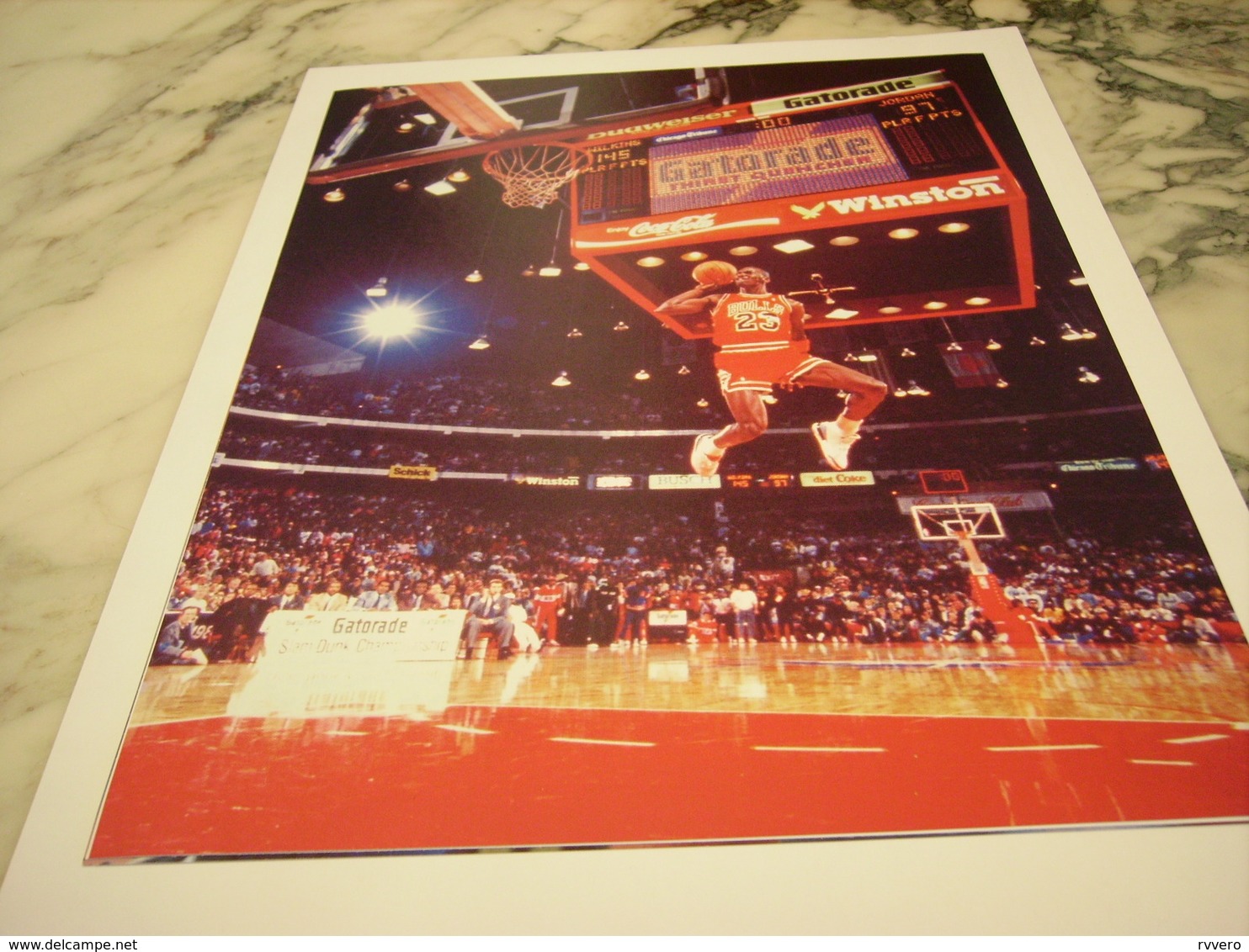 PHOTOGRAPHIE MICHAEL JORDAN LORS DU SLAM DUNK 1988 - Autres & Non Classés