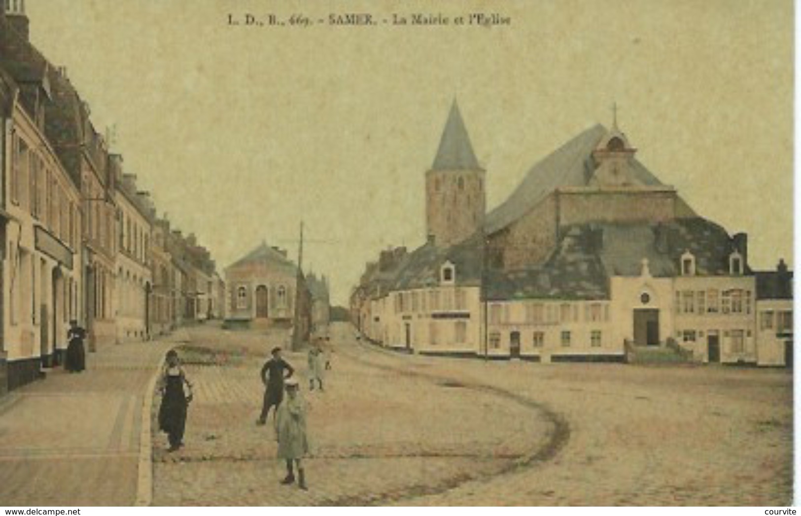 Samer - La Mairie Et L'Eglise - Samer