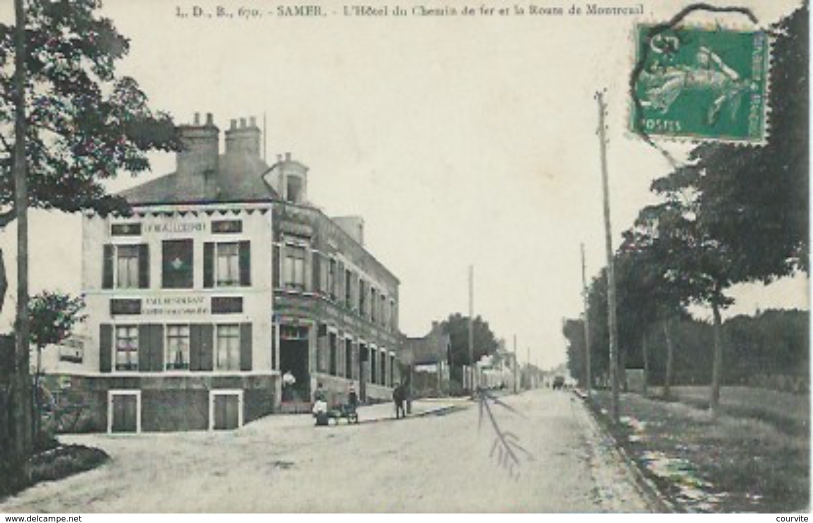 Samer - L' Hotel Du Chemin De Fer Et La Route De Montreuil - Samer