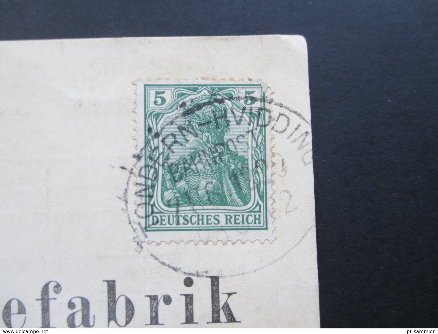 DR Nordschleswig 1902 Postkarte An Die Margarinefabrik Bröns. Bahnpoststempel Tondern - Hvidding Zug 1224 ? Bestellkarte - Briefe U. Dokumente