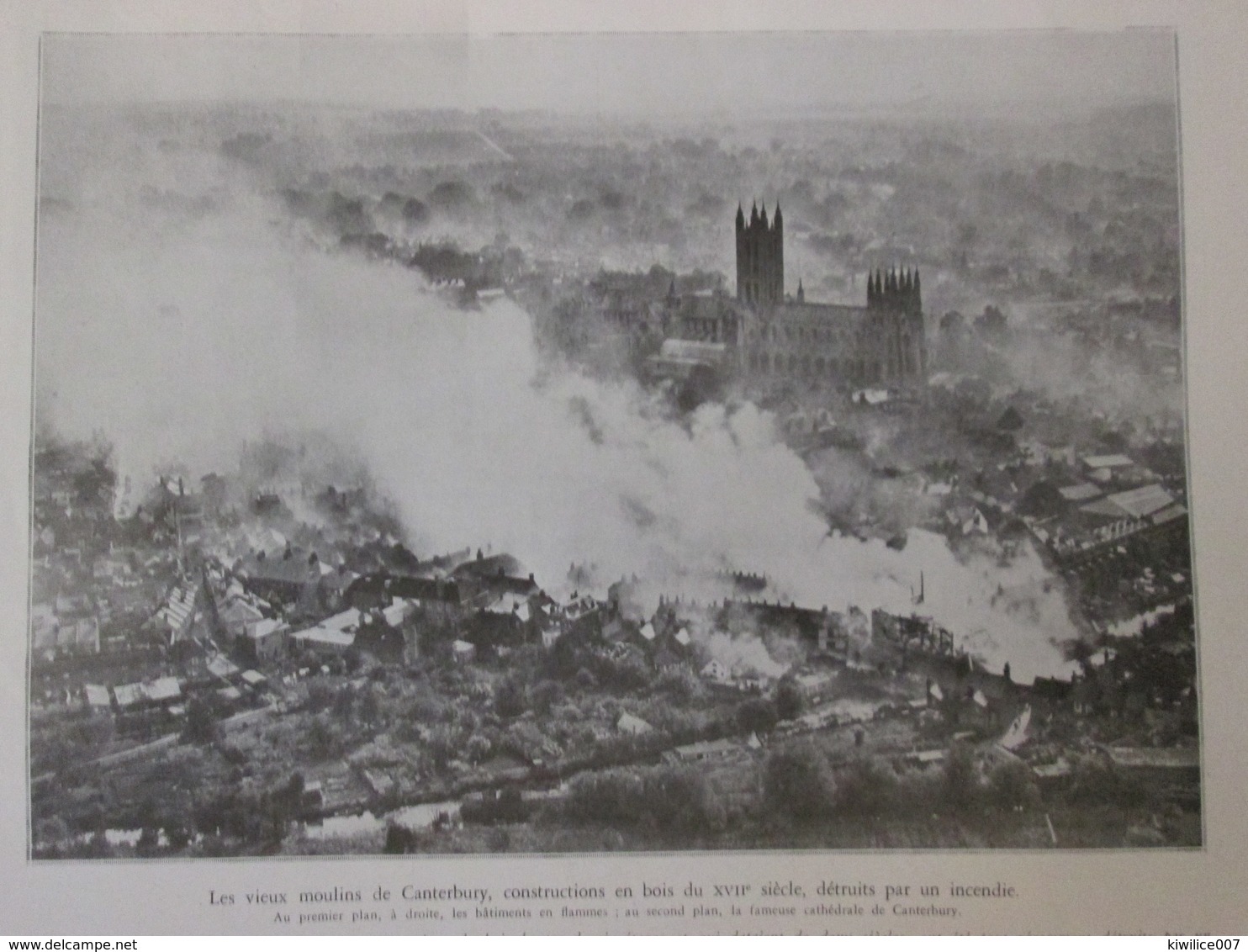 Les Vieux Moulins De Canterbury  Détruits Par Un Incendie , Fire On Mollen Mill  Mills - Canterbury