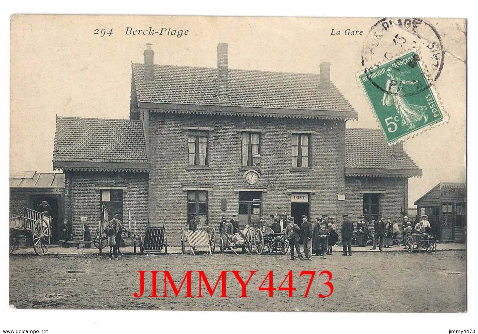 CPA - La Gare, Bien Animée En 1905 - BERCK PLAGE 62 Pas De Calais - N° 294 - Pas De Nom D'éditeur - Berck