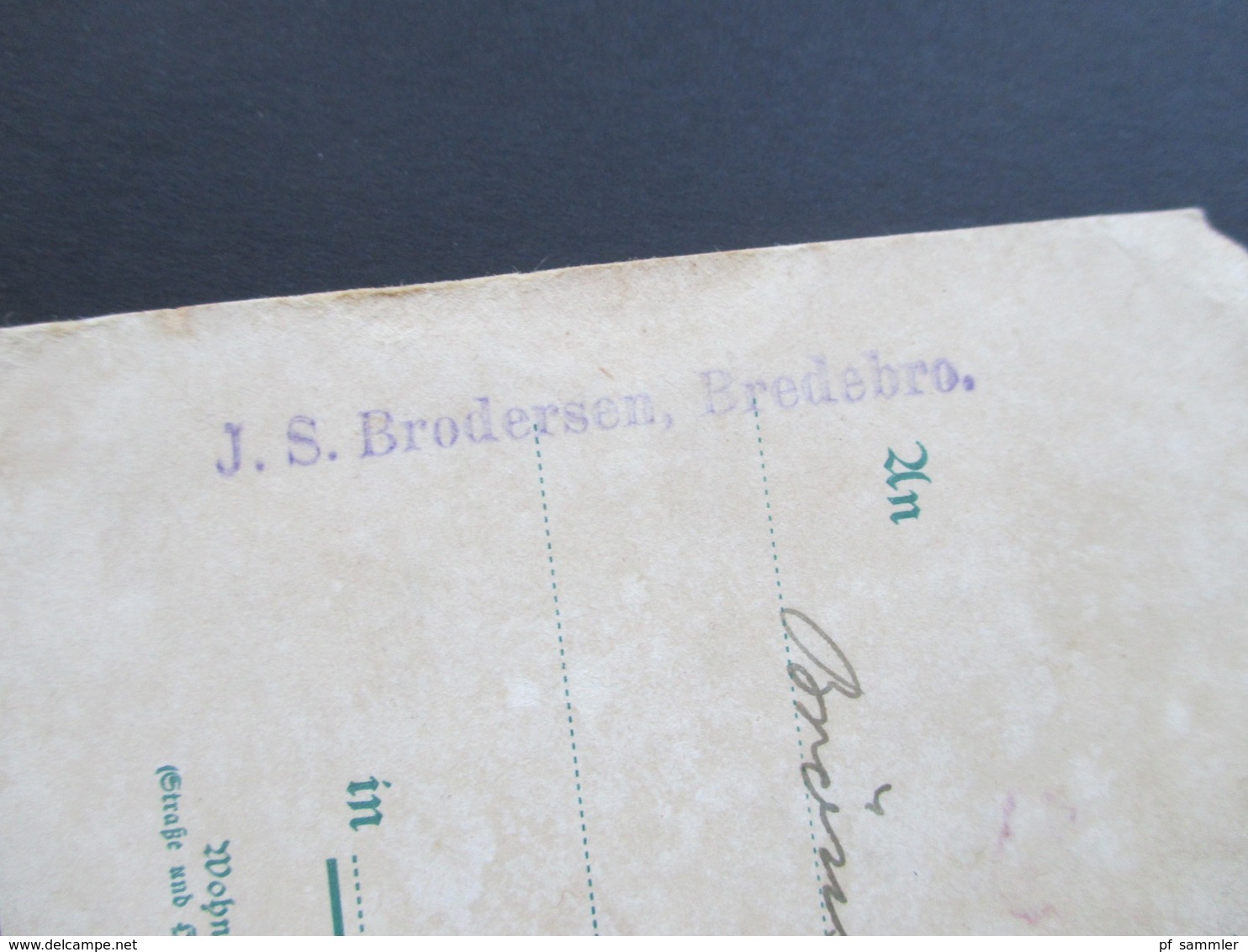 DR Nordschleswig 1898 Ganzsache Nach Bröns. Bahnpoststempel Tondern - Hvidding Zug 1222 Margerinefabrik Bröns - Briefe U. Dokumente