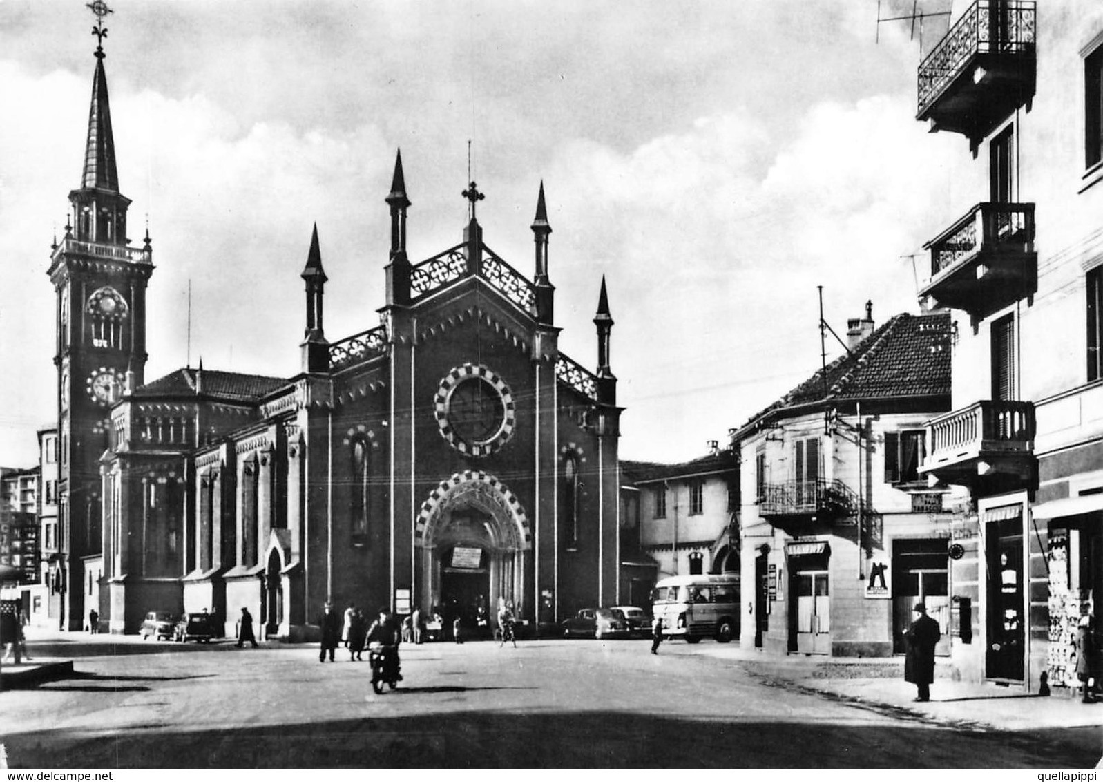 07450 "TORINO - CHIESA DI S. BERNARDINO" ANIMATA, BUS, VERA FOTO, S.A.C.A.T.  CART NON SPED - Églises