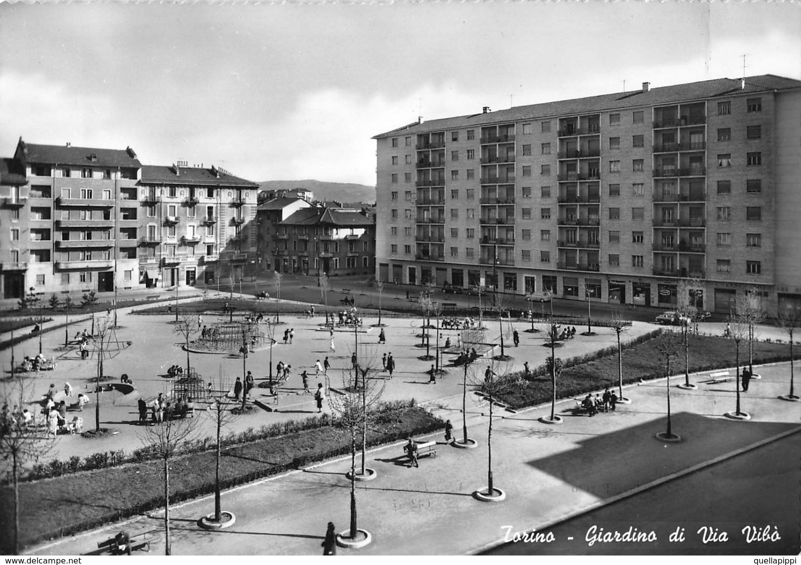 07461 "TORINO - GIARDINI DI VIA VIBO'" ANIMATA, VERA FOTO,S.A.C.A.T. 991 CART NON SPED - Parks & Gardens