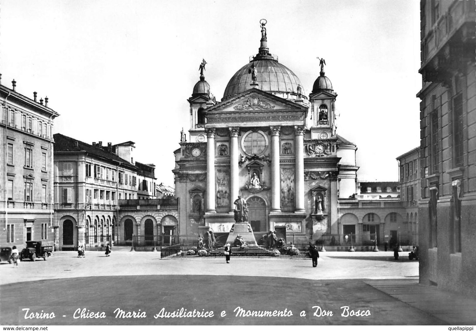 07465 "TORINO - CHIESA M. AUSILIATRICE E MUN. DON BOSCO" ANIMATA, VERA FOTO,S.A.C.A.T. 385 CART NON SPED - Churches