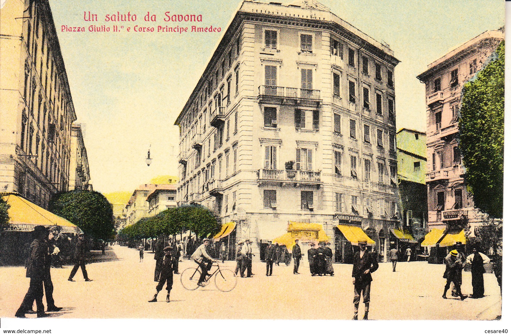 ITALIA - SAVONA -  Piazza E Corso..... ...... - Animata, 1907 - MAG. 2016 - 212 - Savona