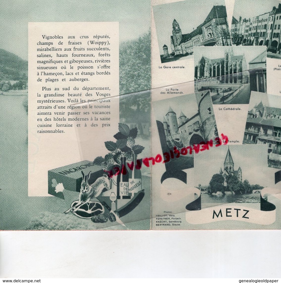 57- METZ- RARE DEPLIANT TOURISTIQUE-LORRAINE-FORBACH-SARREBOURG-JOUY-THIONVILLE-DIEUZE-GORZE-SIERCK-DABO-SARREGUEMINES- - Dépliants Touristiques