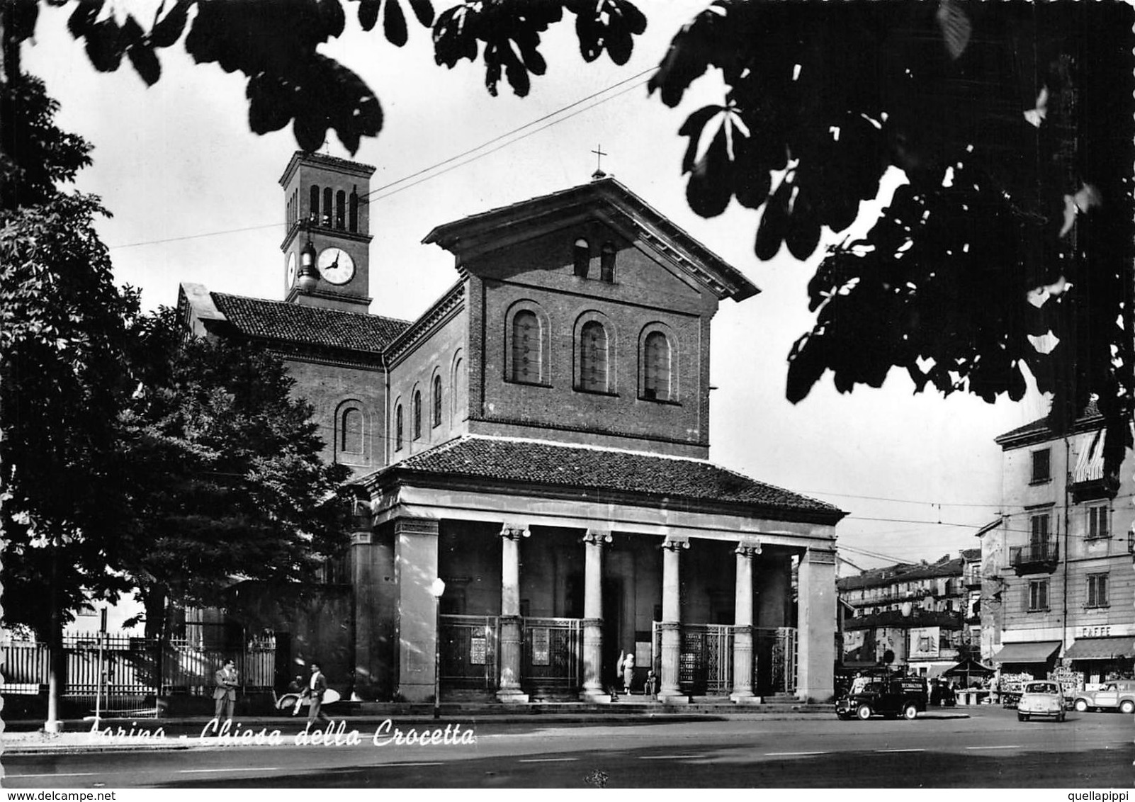 07471 "TORINO - CHIESA DELLA CROCETTA" ANIMATA, AUTO, VERA FOTO,S.A.C.A.T. 1150 CART NON SPED - Churches