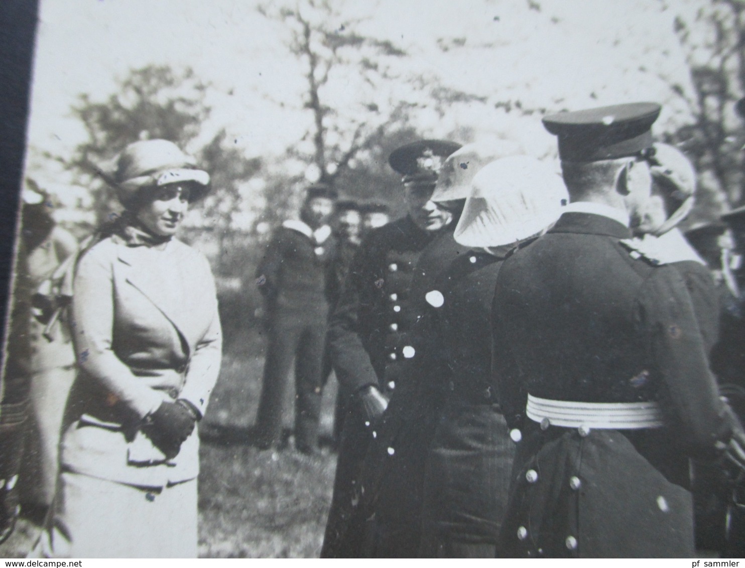 DR Nordschleswig Echtfoto AK Um 1900 Hohe Militärränge! Am Düppel Denkmal. Marine?! J. Boisen Sonderburg RRR - Uniformen