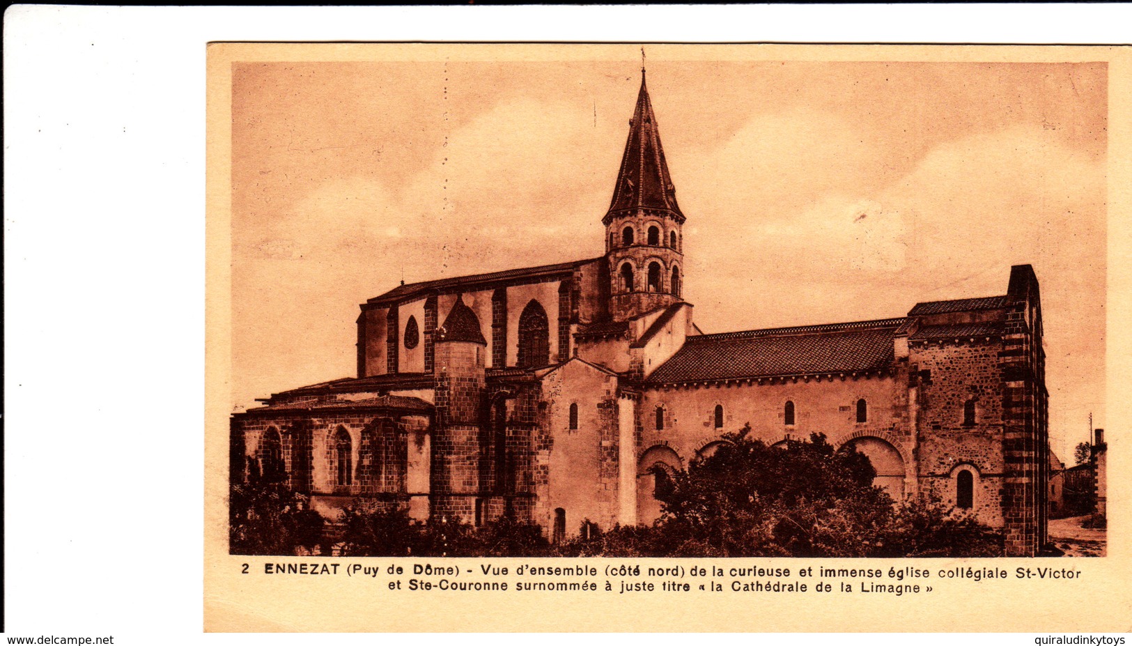 ENNEZAT EGLISE ST VICTOR Lot De 3 Cpa Sépia  Bon état Voir Scans - Ennezat