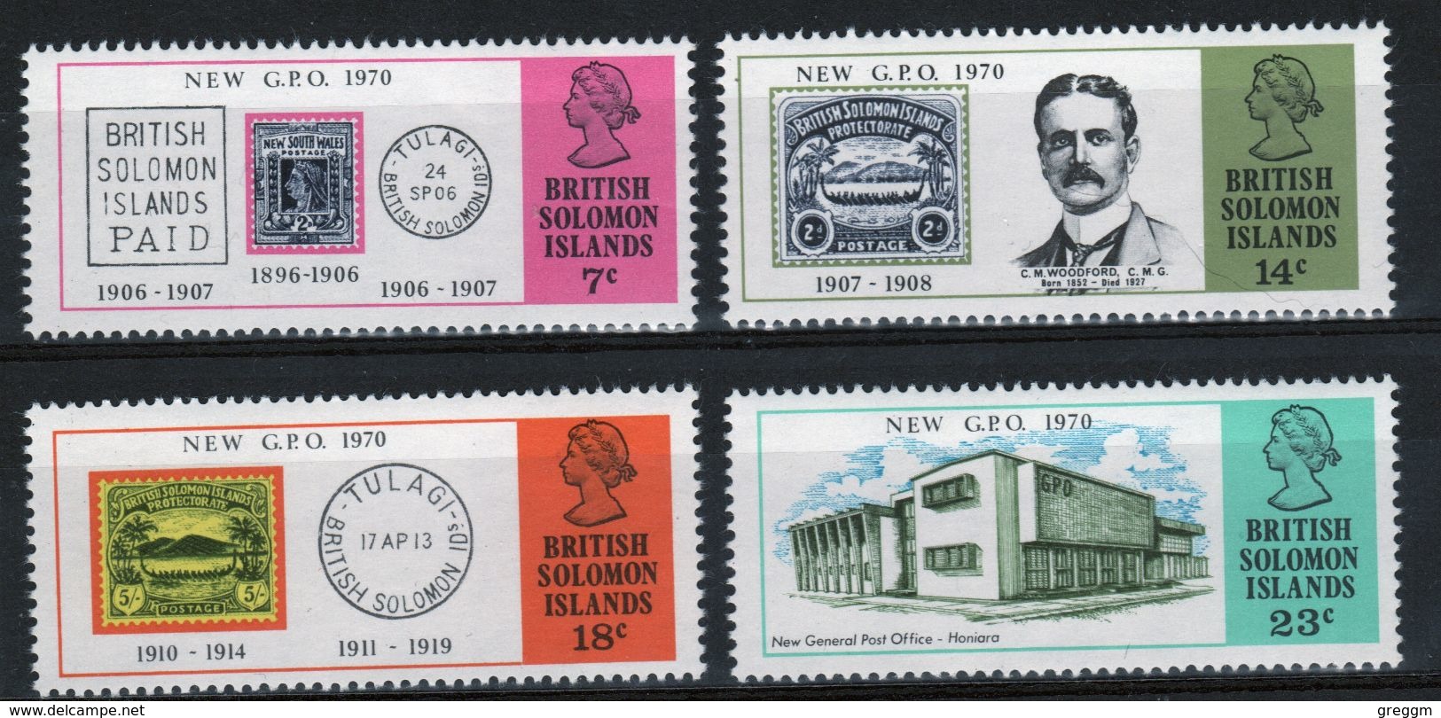 British Solomon Islands 1970 New GPO Mounted Mint Set Of Stamps. - Islas Salomón (...-1978)