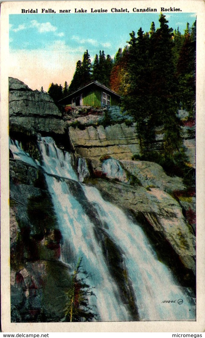 Bridal Falls Near Lake Louise Chalet, Canadian Rockies - Lac Louise