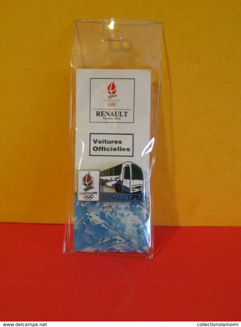 Pin's Officiels Des Jeux Olympique D'Hiver Albertville 1992 Partenaire Officiel Par Renault (Bus) Jeux D'Hiver 92 - Renault