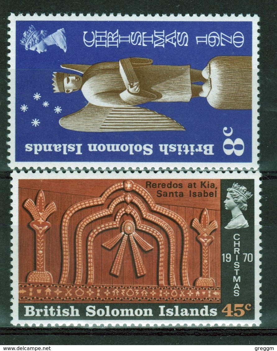 British Solomon Islands 1970 Christmas Unmounted Mint Set Of Stamps. - Salomonseilanden (...-1978)