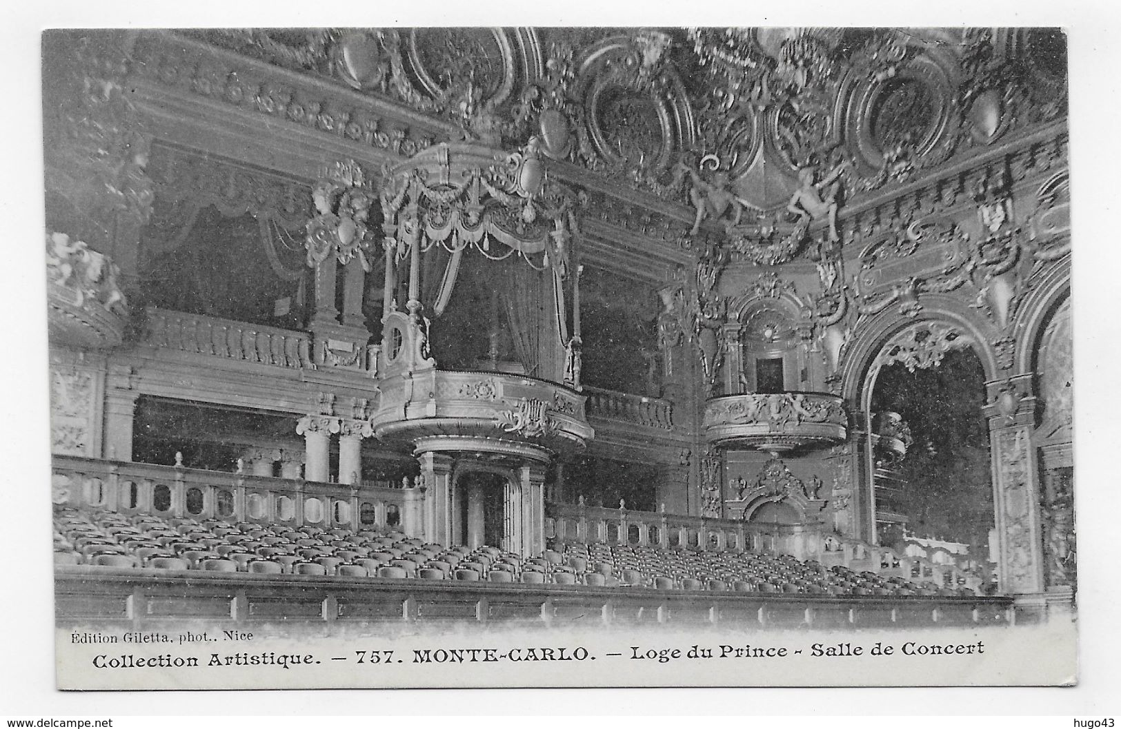 MONTE CARLO - N° 757 - LOGE DU PRINCE - SALLE DE CONCERT - CPA NON VOYAGEE - Teatro De ópera