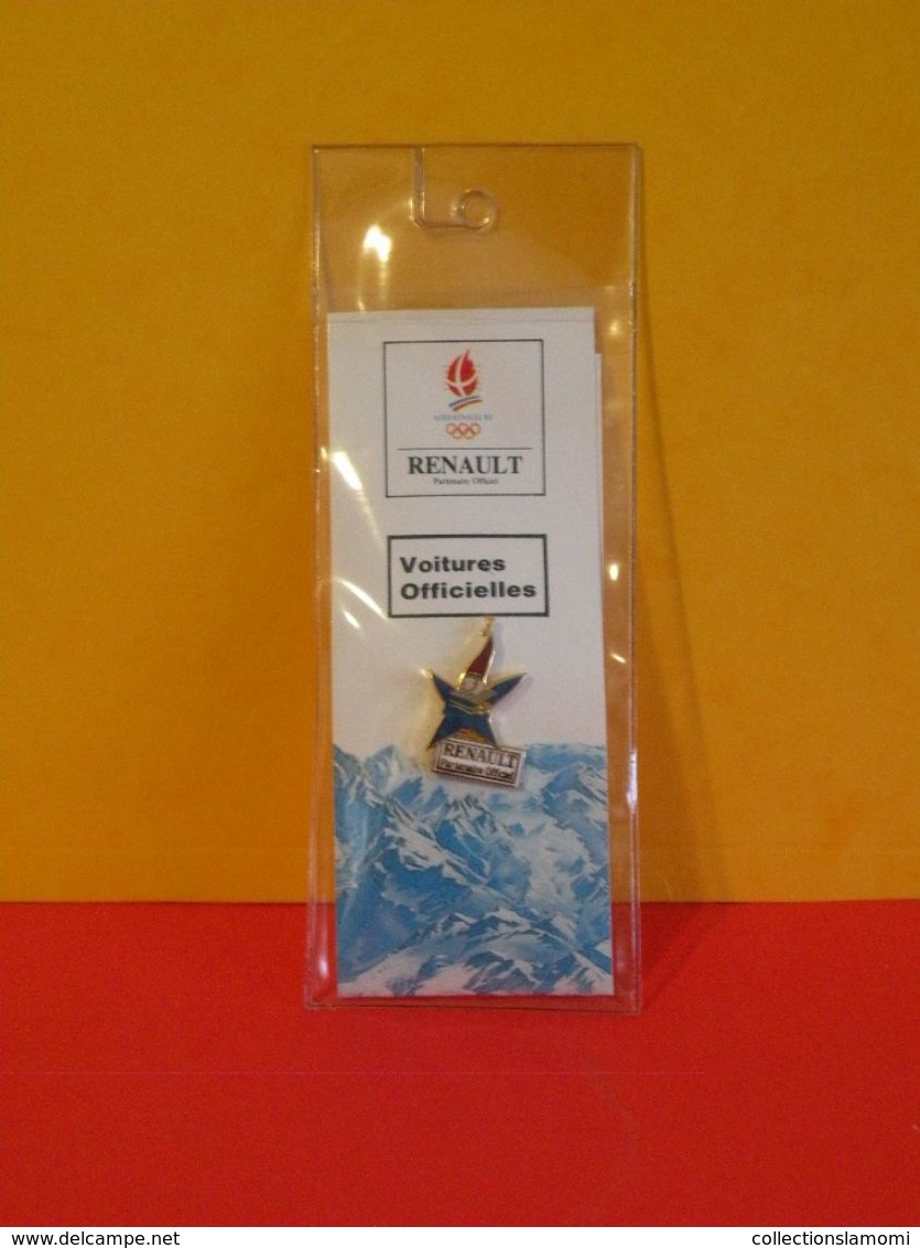 Pin's Officiels Des Jeux Olympique D'Hiver Albertville 1992 Renault Partenaire Officiel (Voitures Officielles ) - Renault