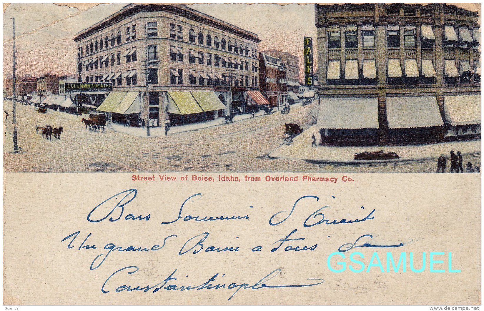 Etat-Unis &ndash; ID Idaho - Street View Of Boise, Idaho, From Overland Pharmacy Co. - (voir Scan). - Boise