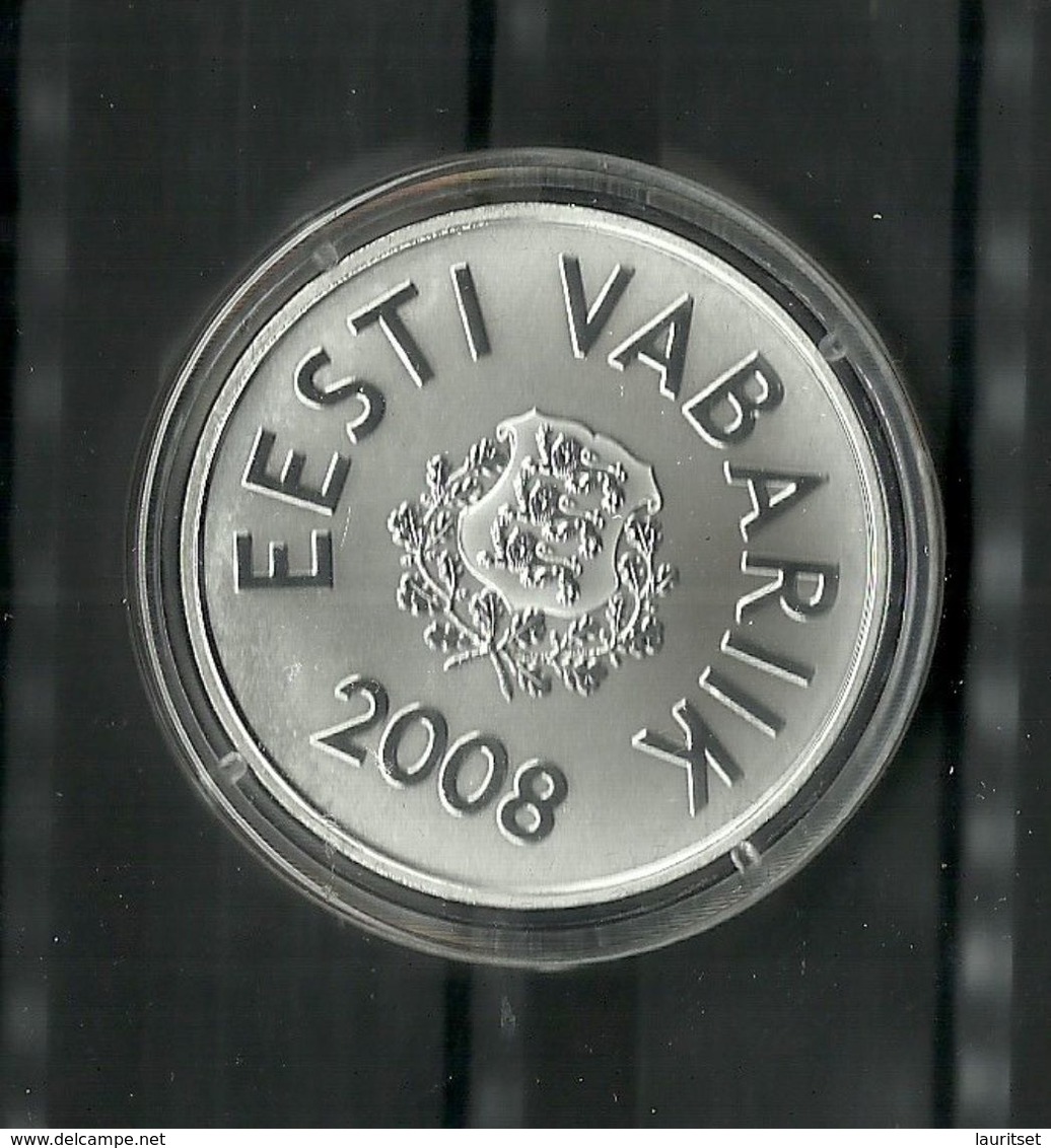 ESTLAND Estonia 2008 Silver Coin Silbermünze PEKING Olympic Games - Estonie
