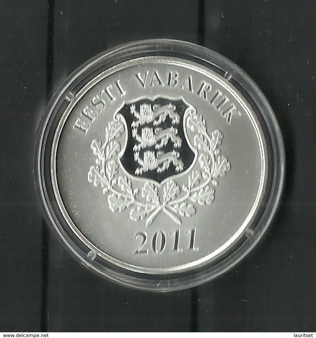 ESTLAND Estonia 2011 Silver Coin Silbermünze Zukunft Estlands - Estonie