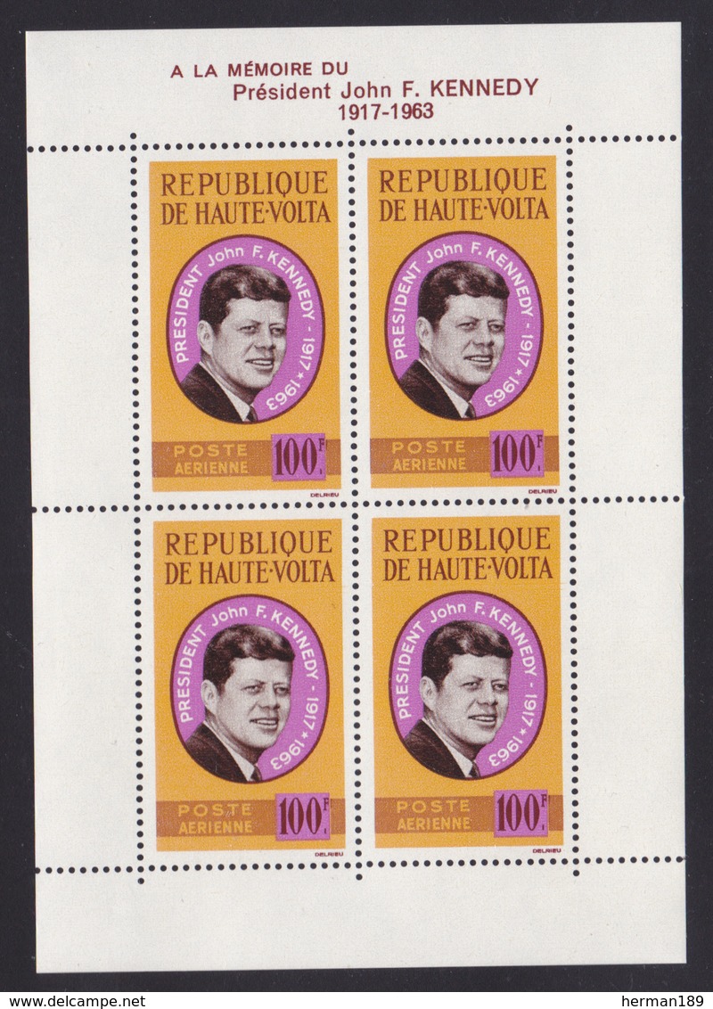 HAUTE-VOLTA BLOC N°    2 ** MNH Neuf Sans Charnière, TB (CLR179) Kennedy - Upper Volta (1958-1984)