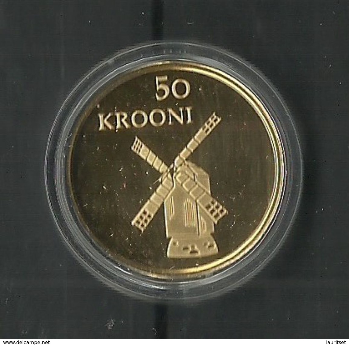 ESTLAND Estonia 1998 Gold Coin Goldmünze Windmühle 90. Jahrstag Der Republik - Estonia