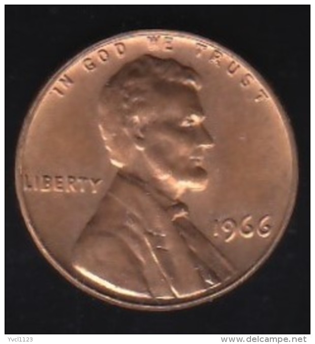 USA - 1&cent; 1966 Circulating Coin - 1959-…: Lincoln, Memorial Reverse