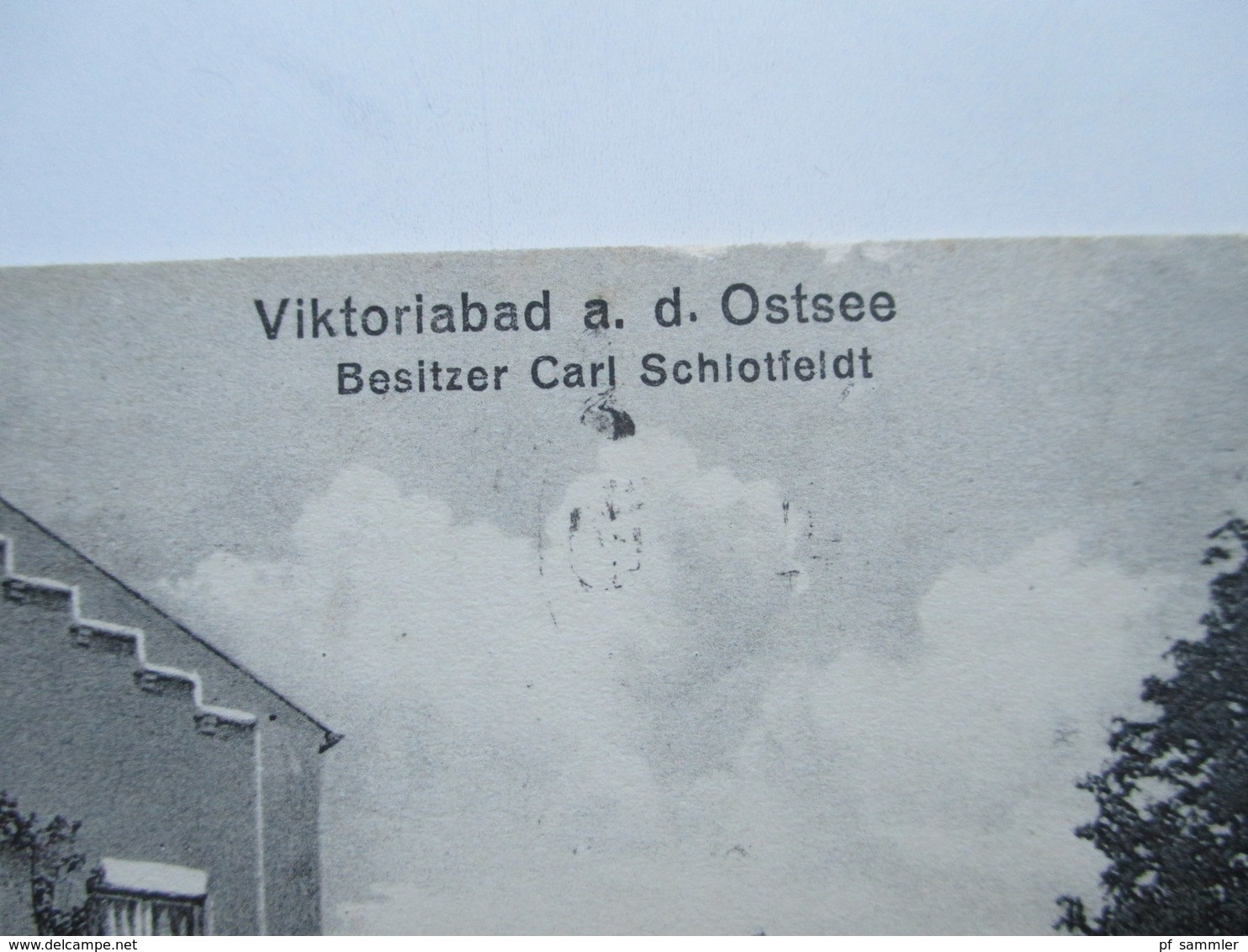 AK 1914 Nordschleswig Viktoriabad A.d. Ostsee. Besitzer Carl Schlotfeldt. Verlag L.Johannsen. Nach Riga / Russland - Alberghi & Ristoranti