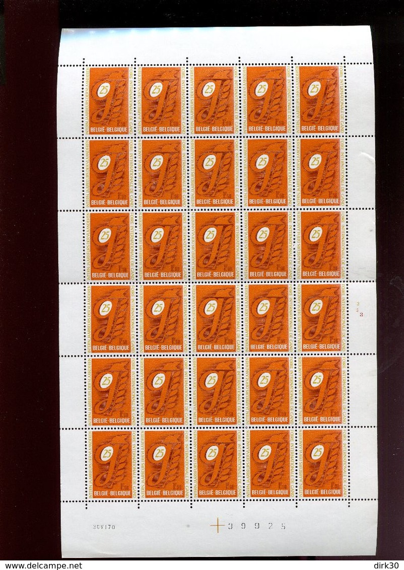 Belgie 1970 1550 Gent Jaarbeurs Full Sheet Plaatnummer 3 - Non Classés